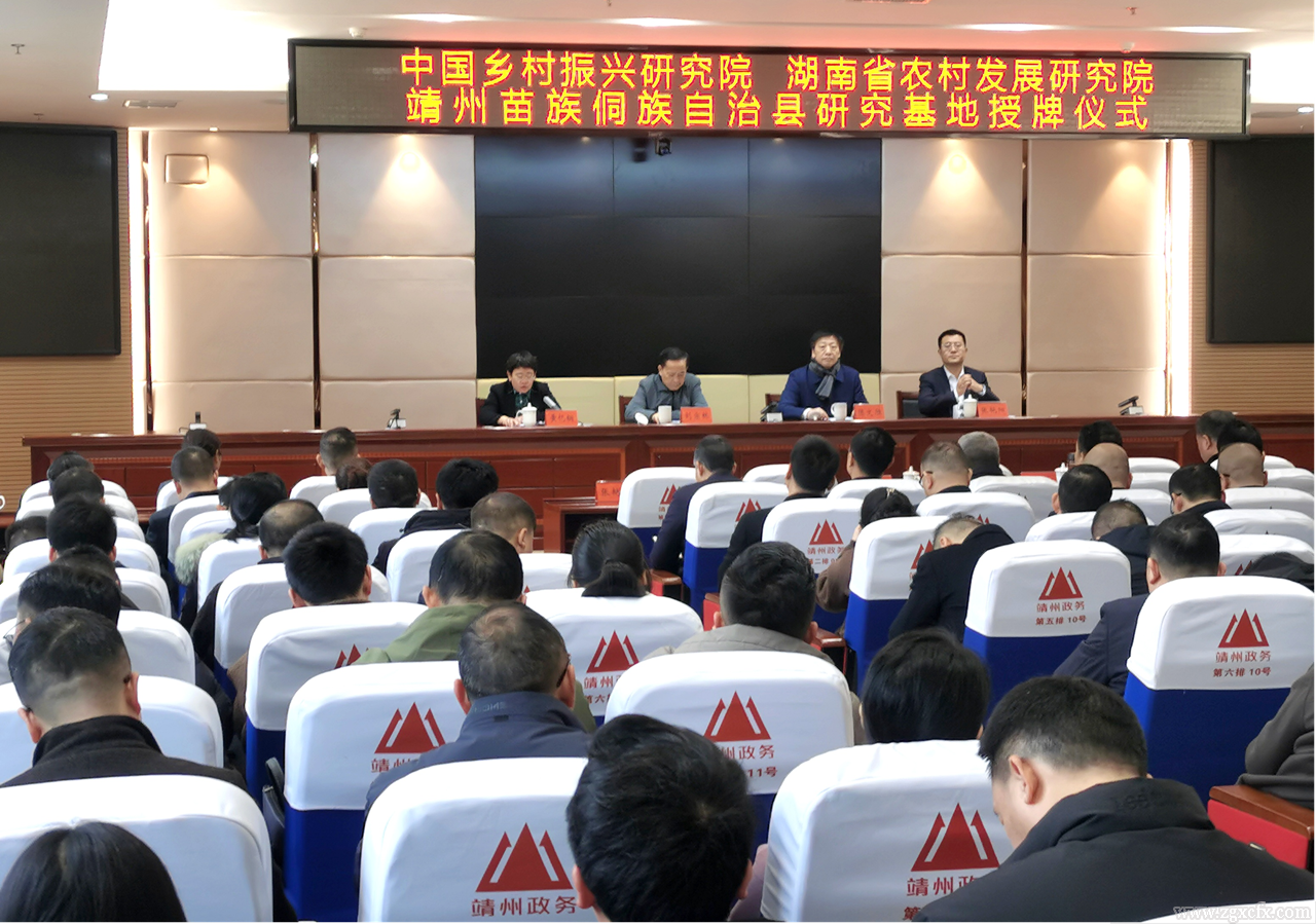 湖南師大中國鄉(xiāng)村振興研究院研究基地在靖州縣掛牌(圖1)